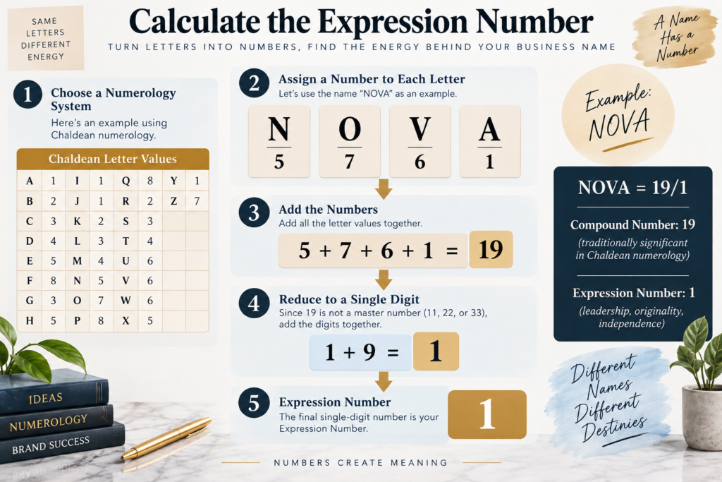 Calculate the Expression Number for Each Candidate Name