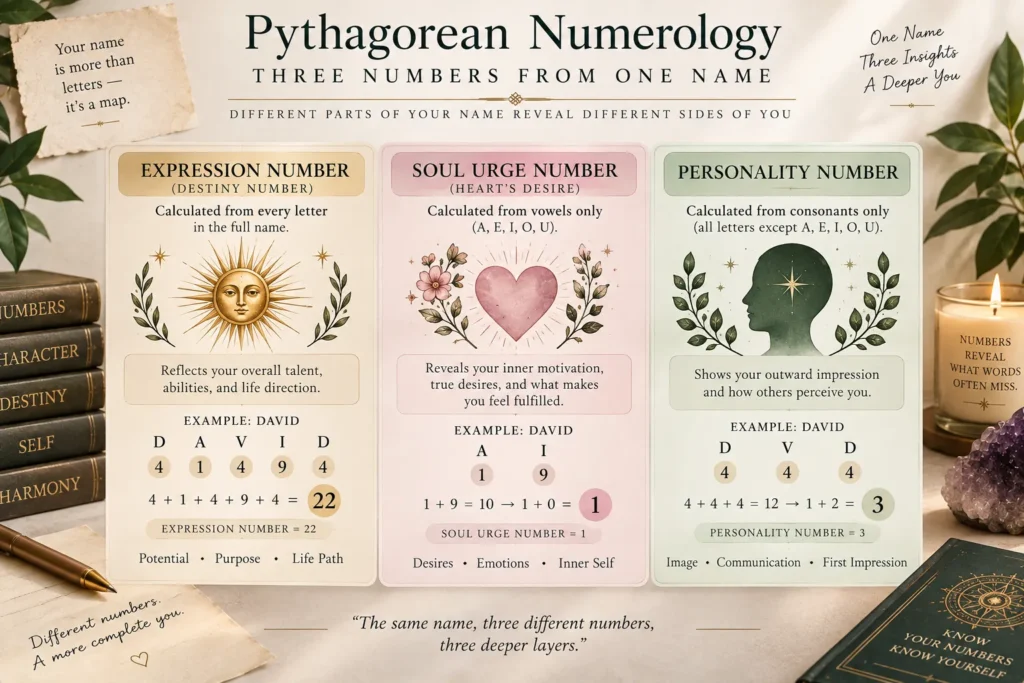 Understanding Pythagorean Numerology: The Complete Beginner's Guide 2 Three Numbers From One Name