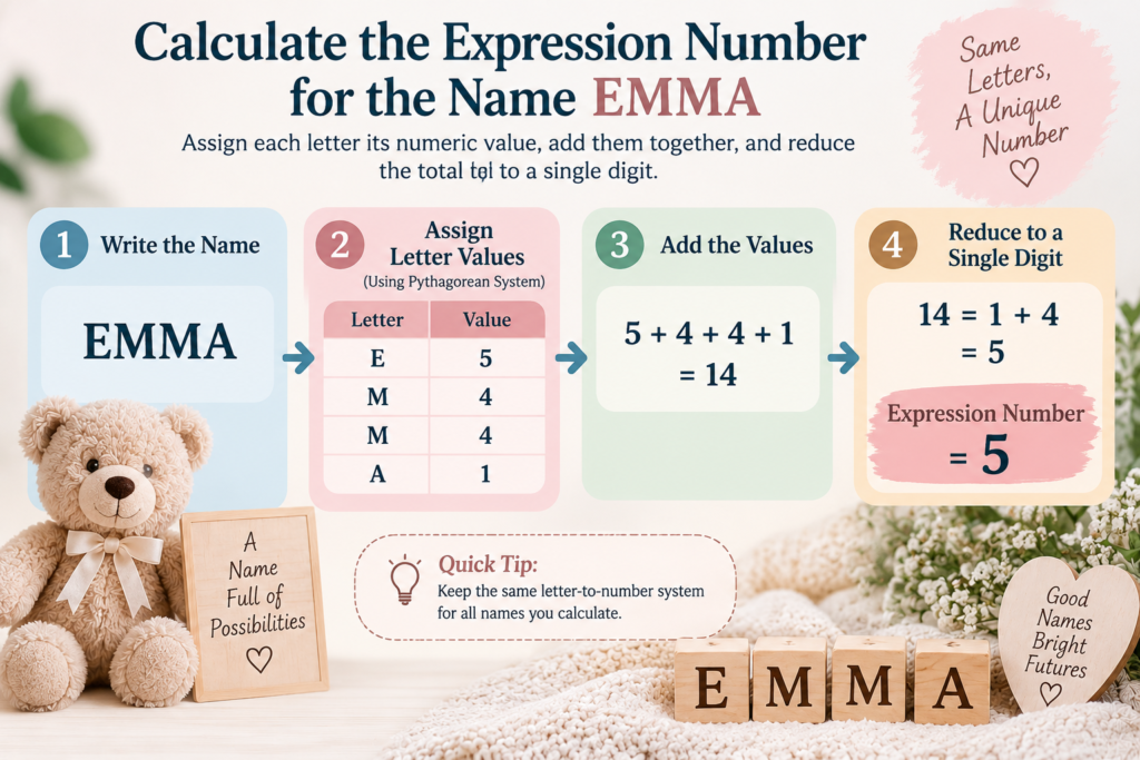 Calculate the Expression Number for Each Shortlisted Name