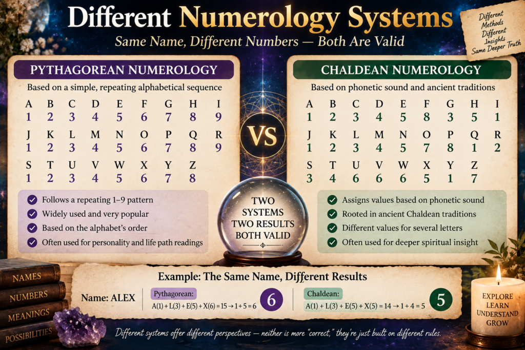 Different Numerology Systems