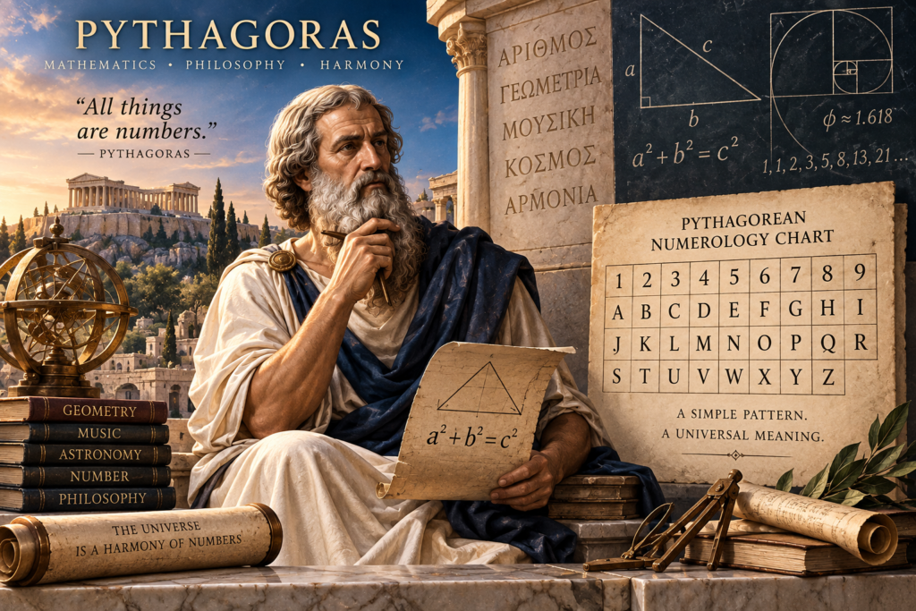 History of Name Numerology: From Ancient Babylon to Modern Calculators 2 Pythagoras + ancient Greek mathematical symbols/numbers