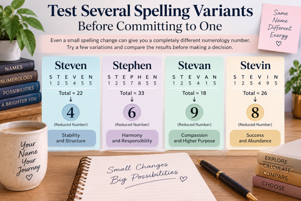 Test Several Spelling Variants Before Committing